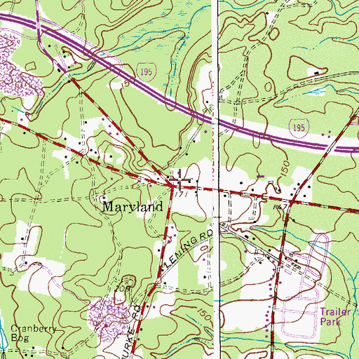 Topographic Map of Maryland, NJ