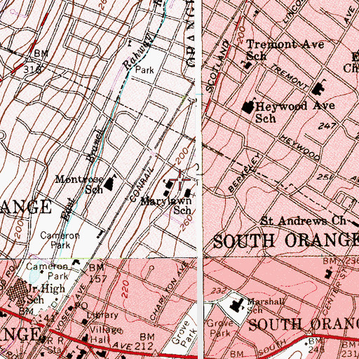 Topographic Map of Marylawn School, NJ
