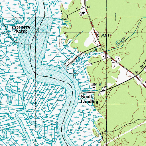 Topographic Map of Mathews Run, NJ
