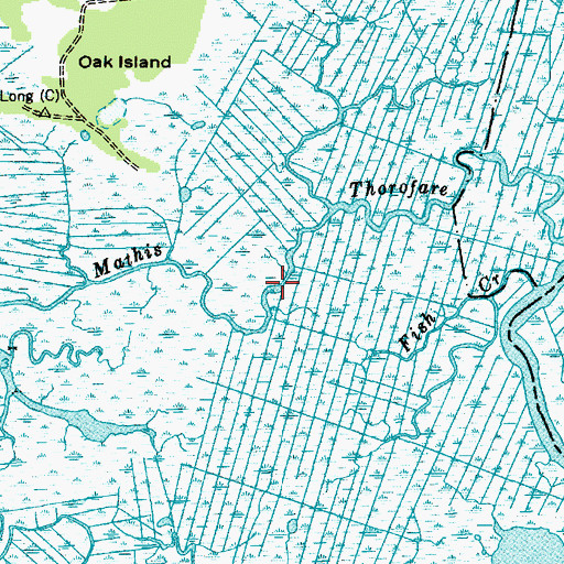 Topographic Map of Mathis Thorofare, NJ
