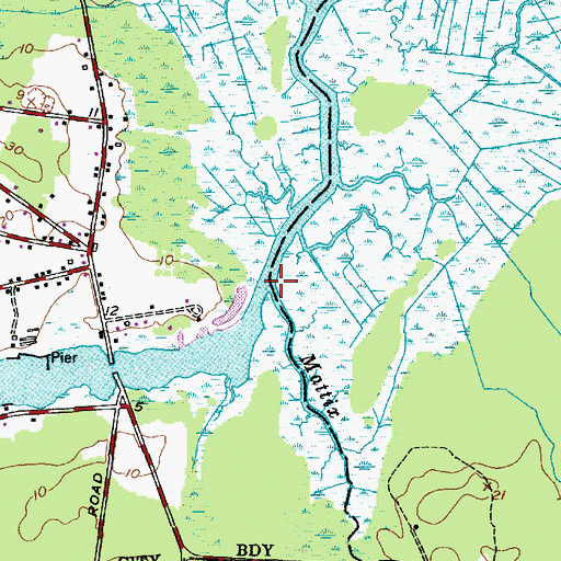 Topographic Map of Mattix Run, NJ