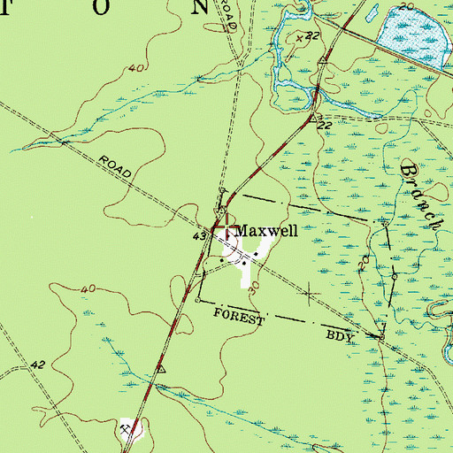 Topographic Map of Maxwell, NJ