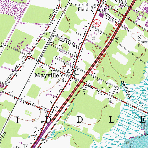 Topographic Map of Mayville, NJ