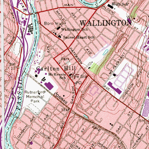 Topographic Map of McKenzie School, NJ