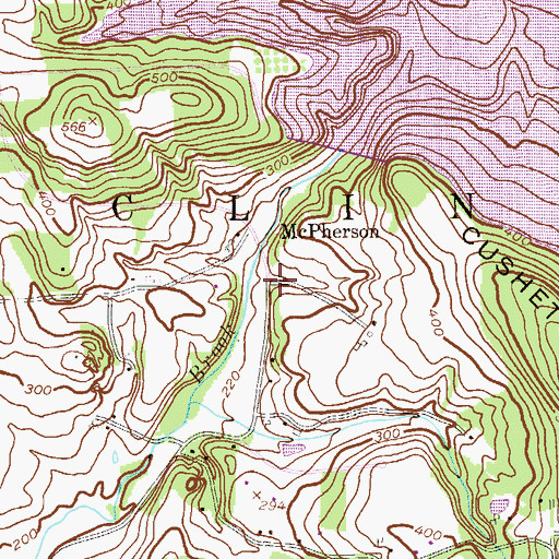 Topographic Map of McPherson, NJ