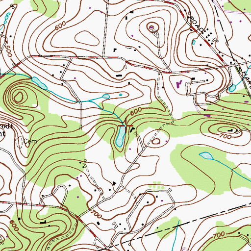 Topographic Map of McVickers Brook, NJ