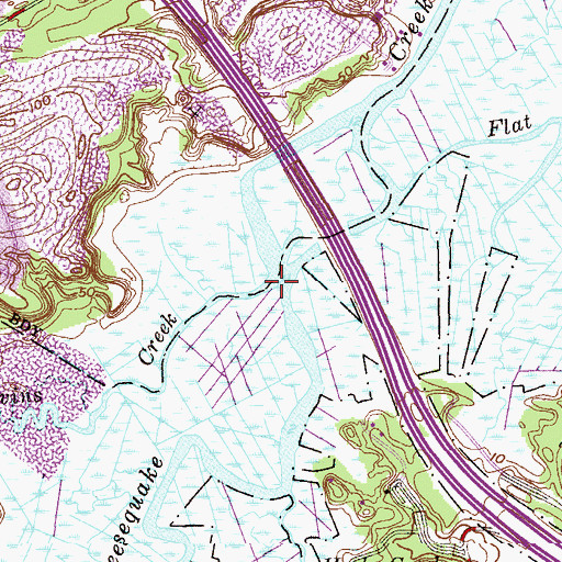 Topographic Map of Melvins Creek, NJ