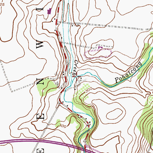 Topographic Map of Merrill Creek, NJ