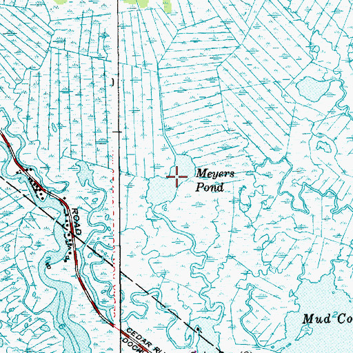 Topographic Map of Meyers Pond, NJ
