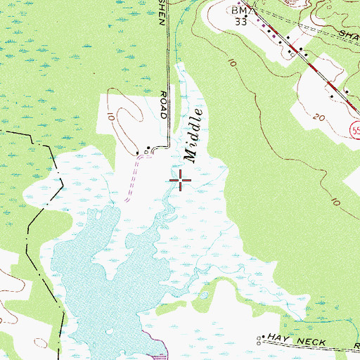 Topographic Map of Middle Brook, NJ