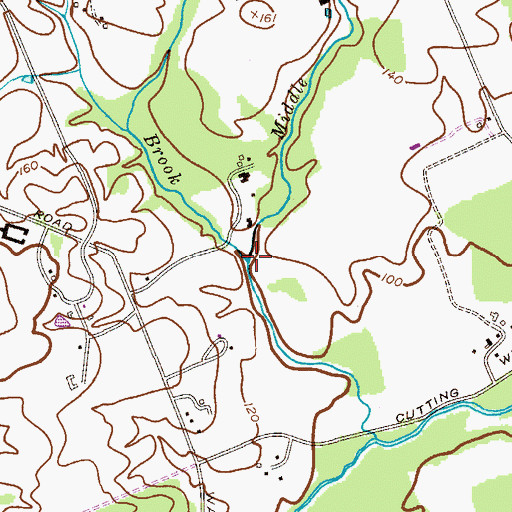 Topographic Map of Middle Brook, NJ