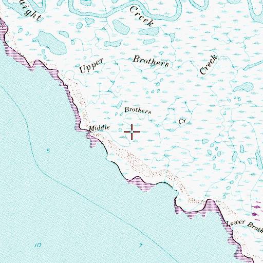 Topographic Map of Middle Brothers Creek, NJ
