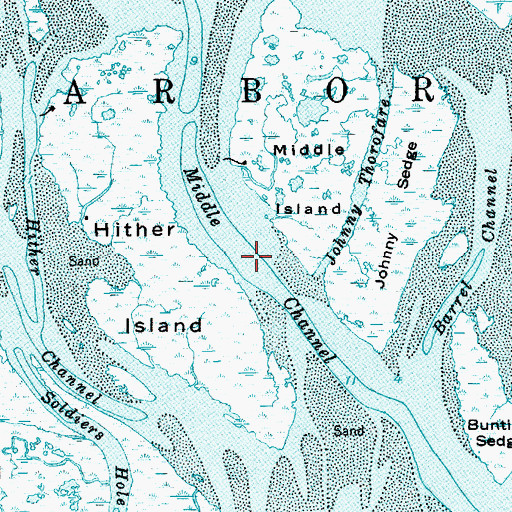 Topographic Map of Middle Channel, NJ