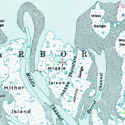 Topographic Map of Middle Island, NJ