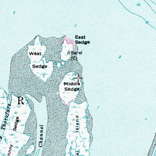 Topographic Map of Middle Sedge, NJ