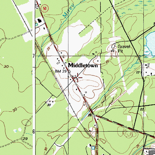 Topographic Map of Middletown, NJ