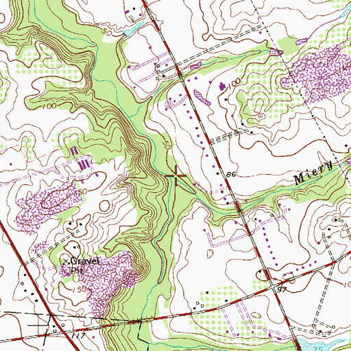 Topographic Map of Miery Run, NJ