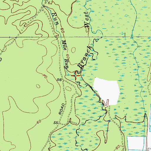 Topographic Map of Mile Run, NJ