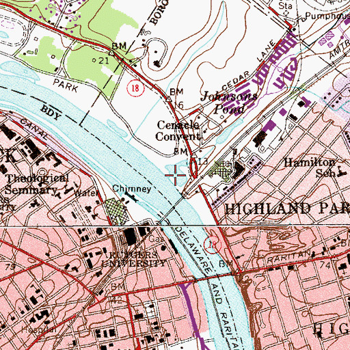 Topographic Map of Mill Brook, NJ