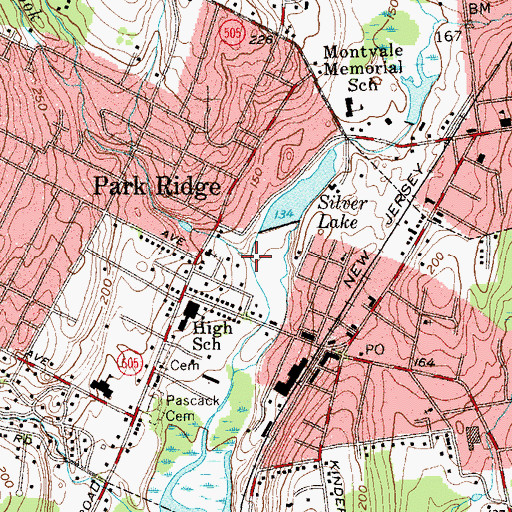 Topographic Map of Mill Brook, NJ