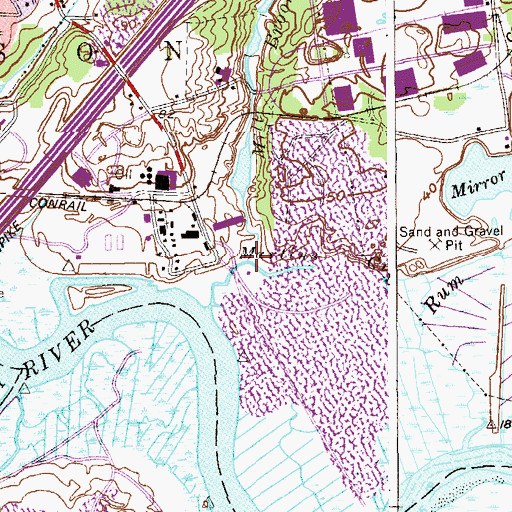 Topographic Map of Mill Brook, NJ