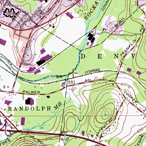 Topographic Map of Mill Brook, NJ