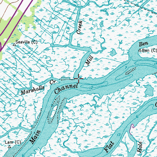 Topographic Map of Mill Creek, NJ