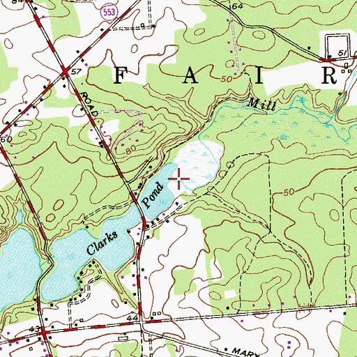 Topographic Map of Mill Creek, NJ