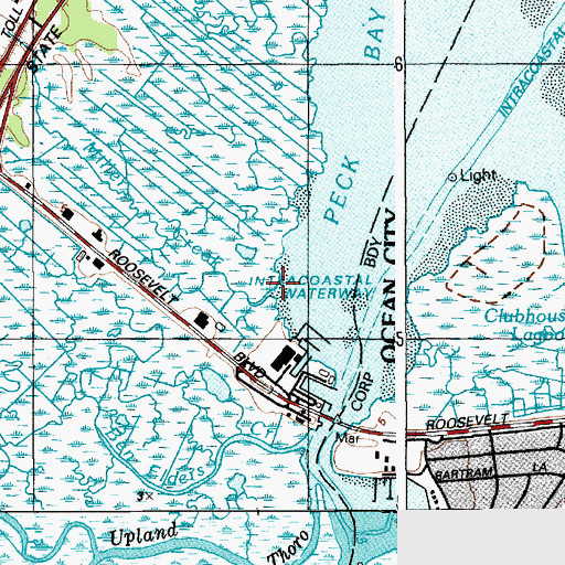 Topographic Map of Miller Creek, NJ