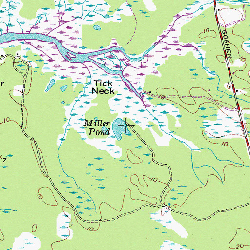 Topographic Map of Miller Pond, NJ