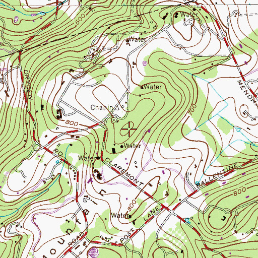 Topographic Map of Mine Mountain, NJ