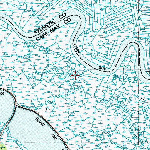 Topographic Map of Mirey Run, NJ
