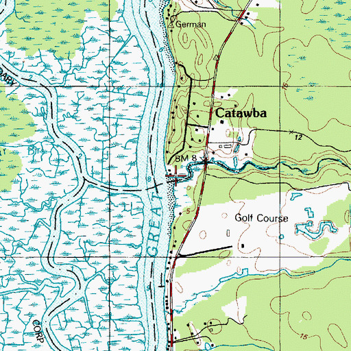 Topographic Map of Miry Run, NJ