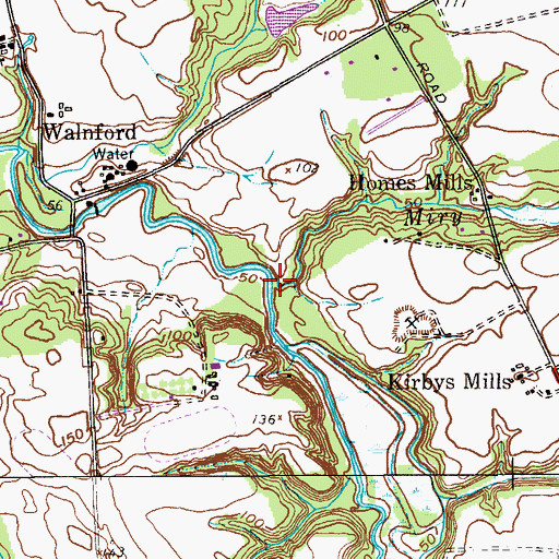 Topographic Map of Miry Run, NJ