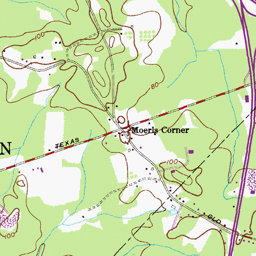 Topographic Map of Moerls Corner, NJ