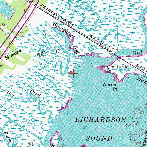 Topographic Map of Mommy Teel Creek, NJ