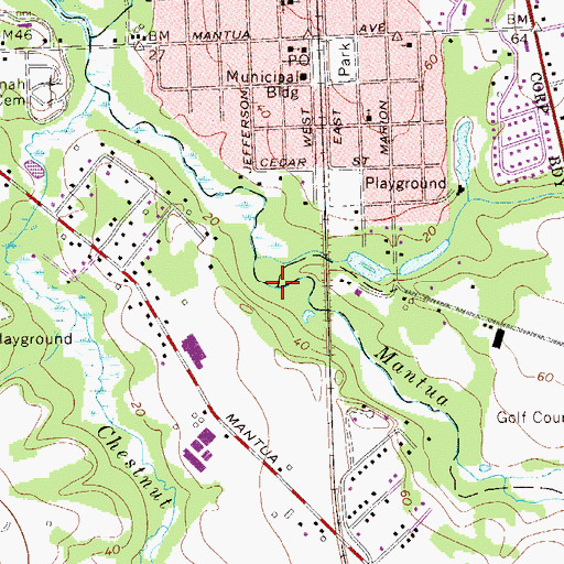 Topographic Map of Monongahela Brook, NJ