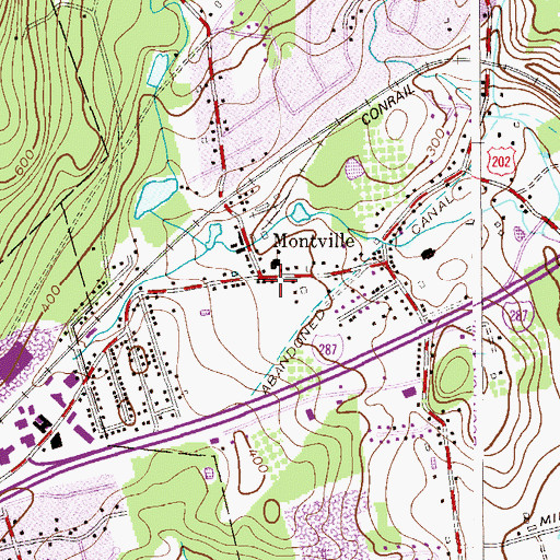 Topographic Map of Montville, NJ