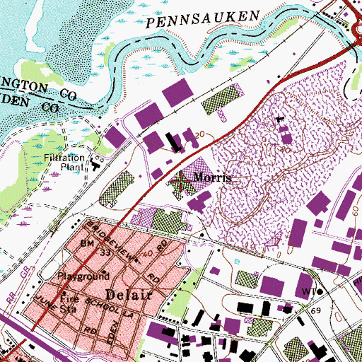 Topographic Map of Morris, NJ