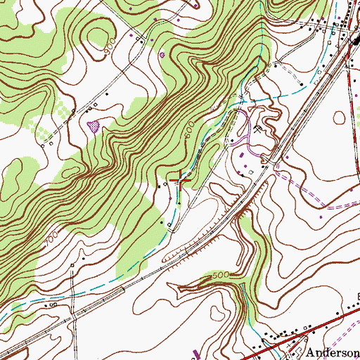 Topographic Map of Morris Canal, NJ