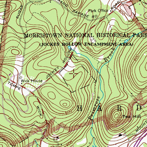 Topographic Map of Morristown National Historical Park, NJ