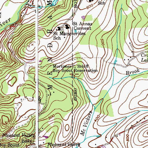 Topographic Map of Mortimer L Schiff Boy Scout Reservation, NJ