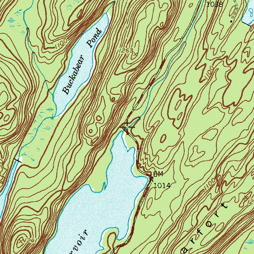 Topographic Map of Mossmans Brook, NJ