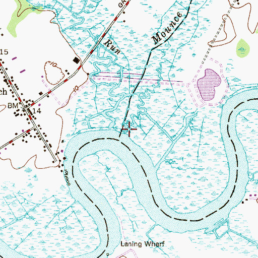 Topographic Map of Mounce Creek, NJ