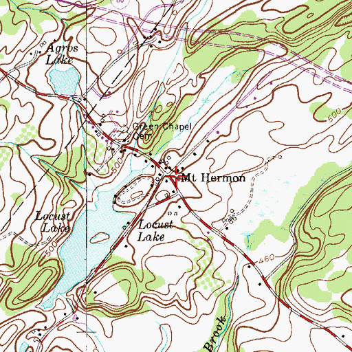 Topographic Map of Mount Hermon, NJ