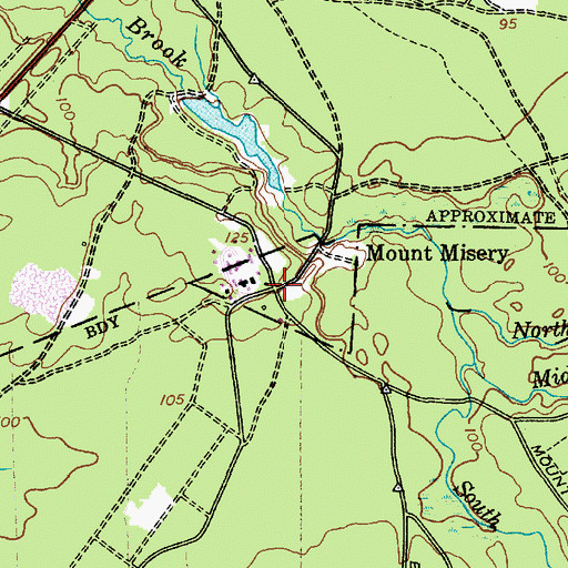 Topographic Map of Mount Misery, NJ