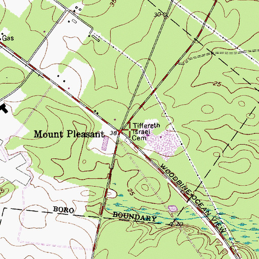 Topographic Map of Mount Pleasant, NJ