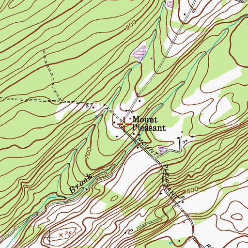 Topographic Map of Mount Pleasant, NJ