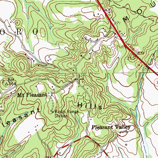 Topographic Map of Mount Pleasant, NJ