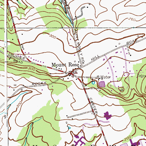 Topographic Map of Mount Rose, NJ